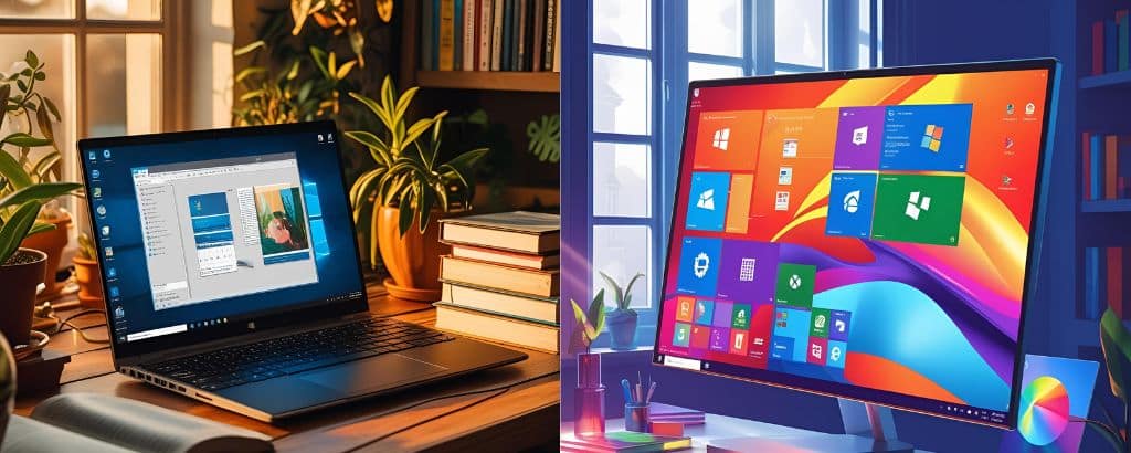windows10 et 11 l'in à coté de l'autre