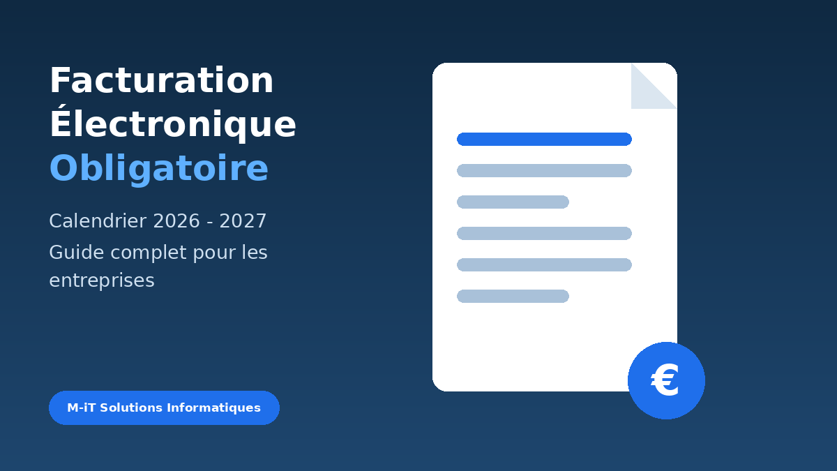 Facturation électronique obligatoire en France - calendrier 2026-2027
