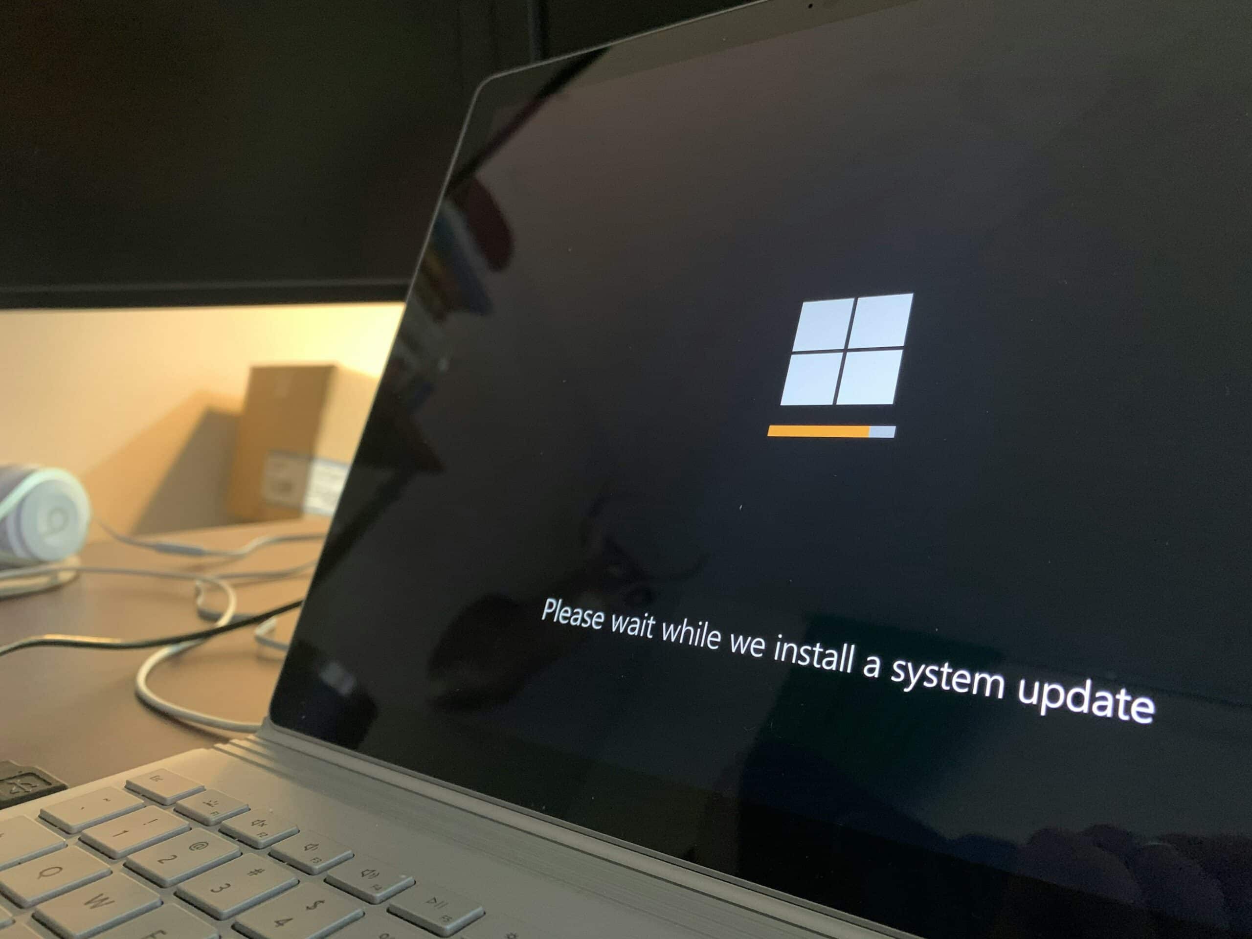 Problème de mise à jour Windows : ordinateur portable en cours d'installation d'une mise à jour système